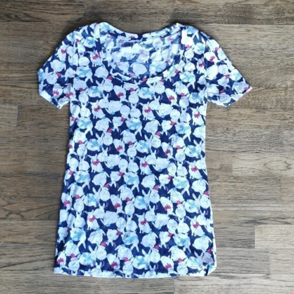 𝅺Urban Outfitters Christmas Bunny T-shirt Small New